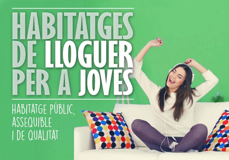 Imatge gràfica de la promoció dels habitatges municipals de lloguer per a joves