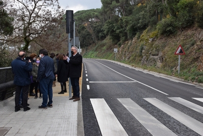 Un moment de l'acte d'inauguració de l'itinerari de vianants.