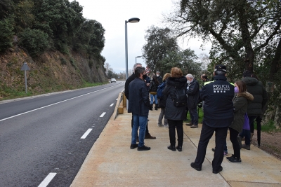 Un moment de l'acte d'inauguració de l'itinerari de vianants.