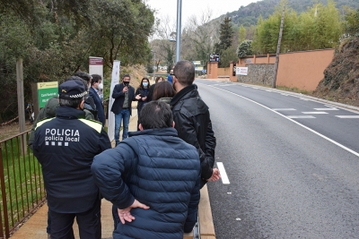 Un moment de l'acte d'inauguració de l'itinerari de vianants.