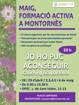 Cartell del taller "Jo ho puc aconseguir".