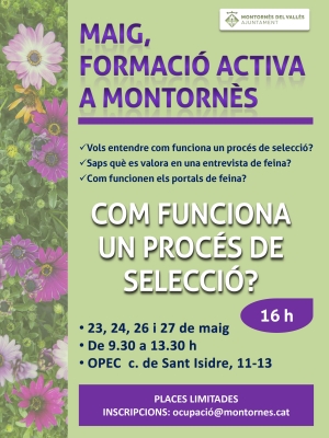 Cartell del taller "Com funciona un procés de selecció".