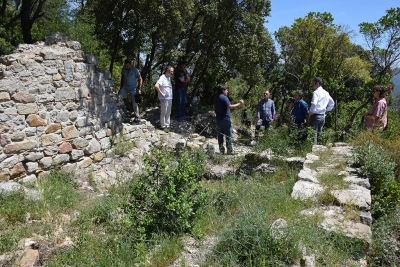 Visita institucional al Castell de Sant Miquel.