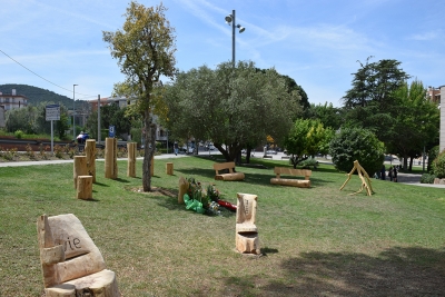 Memorial Covid-19 als jardins de l'Ajuntament.