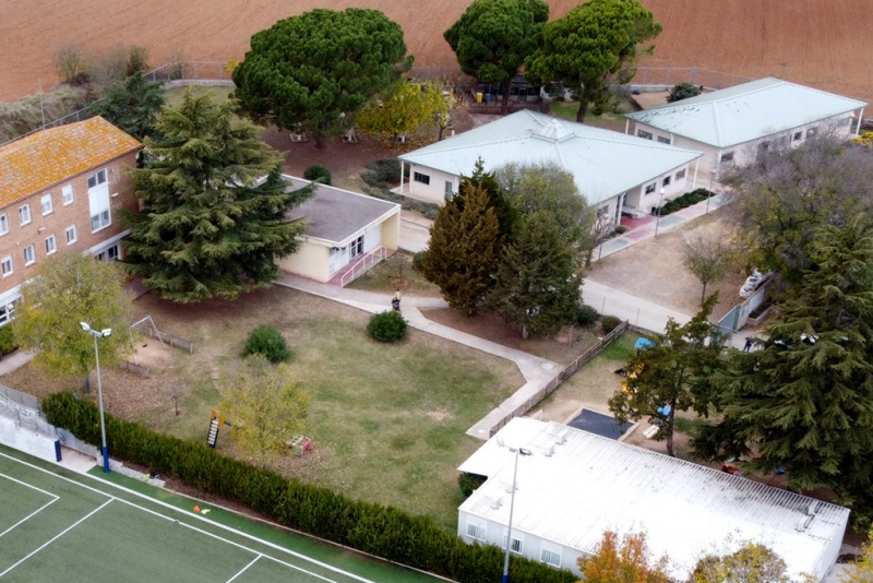 Vista aèria de l'escola Can Vila (Font: imsd.cat)