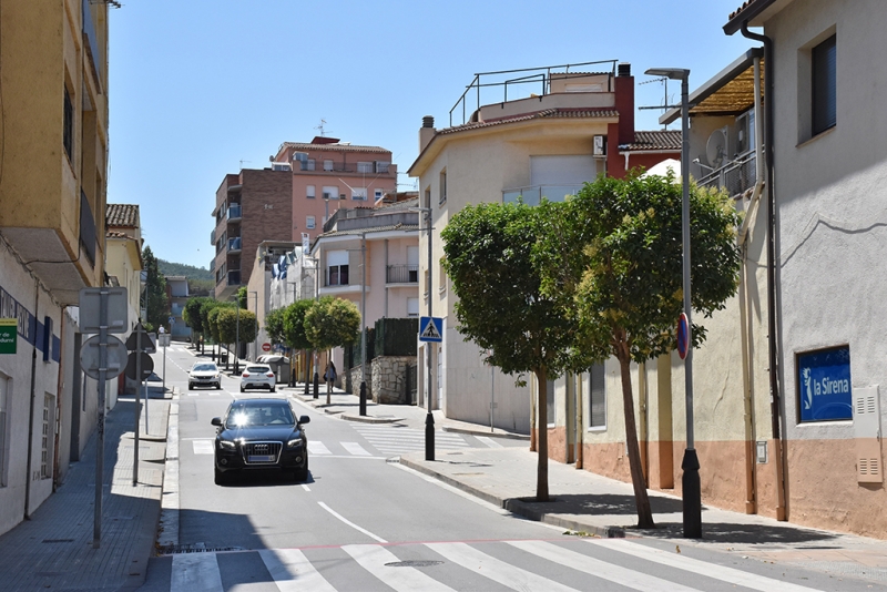 Nou enllumenat LED a la rambla de Sant Sadurní.	