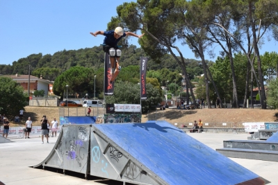 Un dels riders professionals a la seva exhibició.