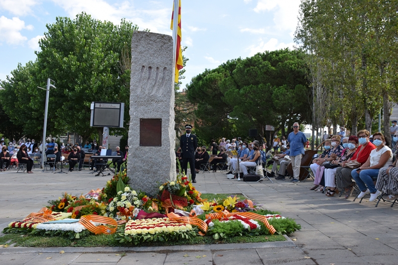 Un moment de l'acte institucional de la Diada Nacional de Catalunya a Montornès (2021).