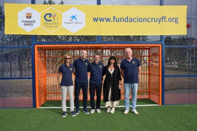 D'esquerra a dreta: Susila Cruyff, Jordi Cruyff, José A. Montero, Marta Segú i Xavier Bertolín.