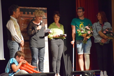 Intervenció de la regidora de Cultura, Mercè Jiménez, al final de l'espectacle.