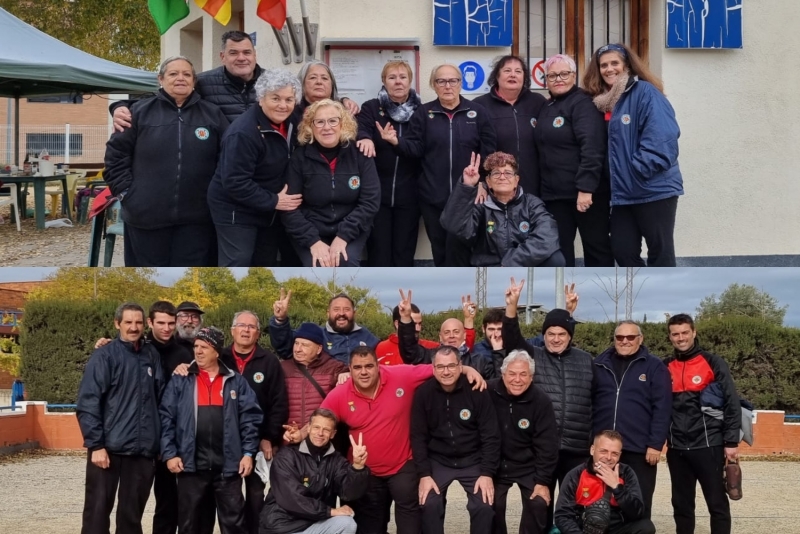 Equips femení i masculí del Club Petanca Sant Sadurní. (imatge: Club Petanca Sant Sadurní)