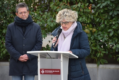 Lectura del manifest a càrrec de la regidora de Cultura i Festes, Mercè Jiménez.