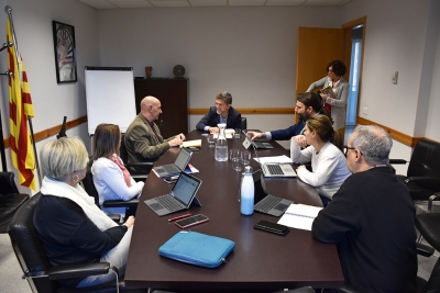 Un moment de la reunió institucional