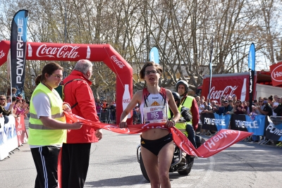Barbara Ramon (de l’Agrupació Atlètica Catalunya), 1a classificada femenina a la Mitja.