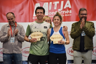 David Campo i Marisa Zapata, guanyadors/es de la Cursa dels 6 km.