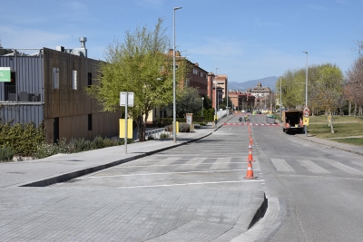 Obres de pintura al carrer del Molí.