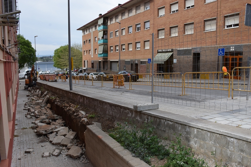 Obres al carrer de les Hermanas de la Virgen Niña.