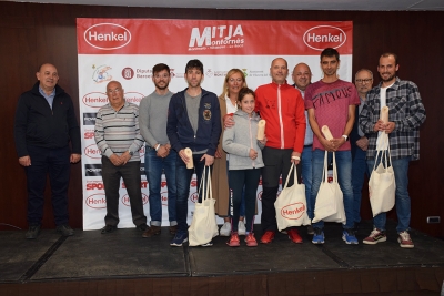 Elías Resina, Javier Iglesias, Ivan Límia i Héctor González, millors atletes locals de la Mitja 2023.