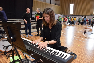 La professora de piano i compositora Isabel Fernández.