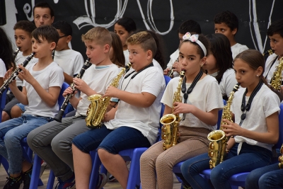 Un moment del concert dels infants del projecte Big Vent Marinada.