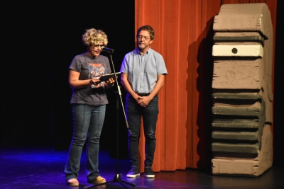 Intervenció de la regidora de Cultura i Festes, Mercè Jiménez, i de l'alcalde, José A. Montero.