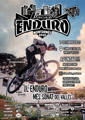 Cartell de promoció de l'Enduro Urbà de Montornès.