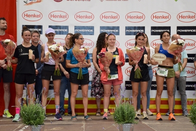 Les 6 primeres classificades a la Mitja Marató.