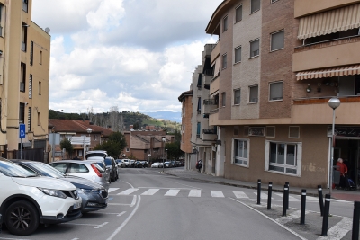 Tram afectat de l'av. de Mare de Déu de Montserrrat