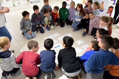 Durant la visita a l'exposició, l'alumnat ha participat en diferents jocs.