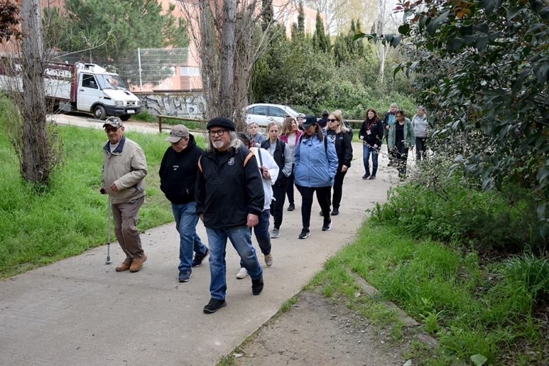 Un moment de la caminada pel Torrent de les Vinyes Velles.