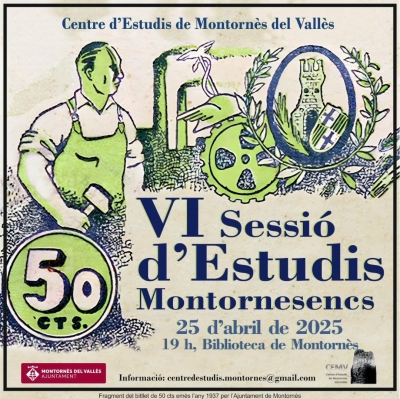 Cartell de la VI Sessió d'Estudis Montornesencs.