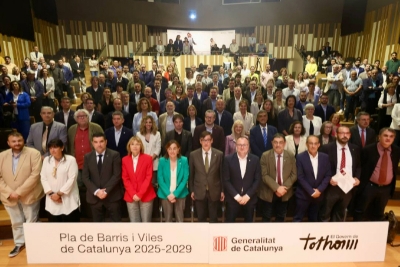 L'alcalde, José A. Montero va assistir a la presentació al municipalisme del nou Pla de Barris i Viles. Foto: Gencat.