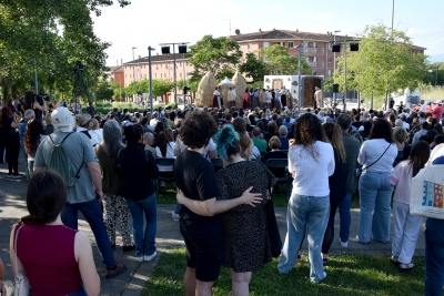 La plaça dels Remences plena per veure la 10a edició de "La Remençada".