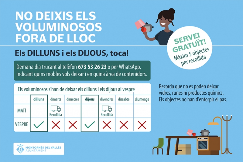Campanya gràfica sobre la recollida de voluminosos.