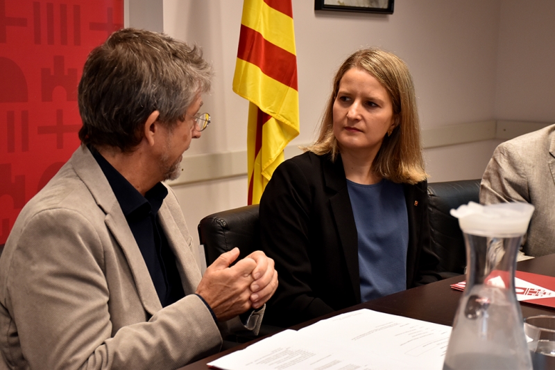 L'alcalde i la consellera en un moment de la reunió