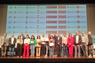 Foto de família dels Premis Eines 2025. (imatge: Consell Comarcal del Vallès Oriental)
