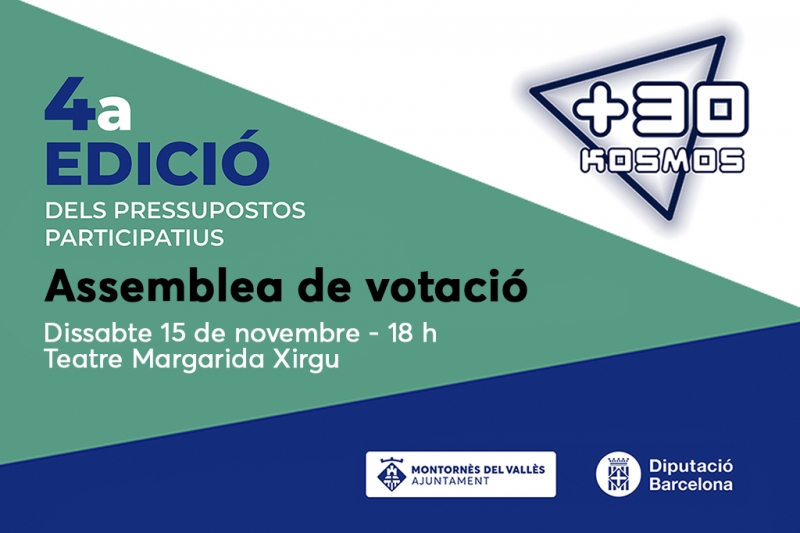 Cartell de l'assemblea dels pressupostos +30 Kosmos 2026.