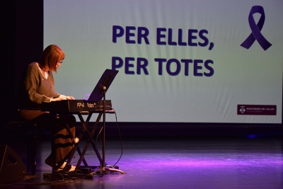 Palmira Riba, alumna de l'Escola Municipal de Música, ha tancat l'acte.