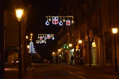 Enllumenat de Nadal a l'Avinguda Onze de Setembre.