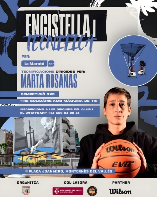 Cartell de la jornada que el Club Bàsquet Vila de Montornès ha organitzat per col·laborar amb La Marató de 3Cat.