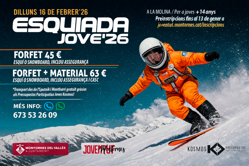 Cartell Esquiada Jove 2026.
