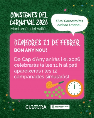 Consigna de Carnaval 2026 de dimecres.
