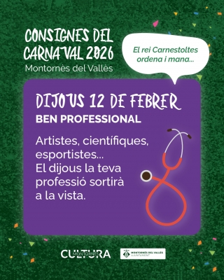 Consigna de Carnaval 2026 de dijous.