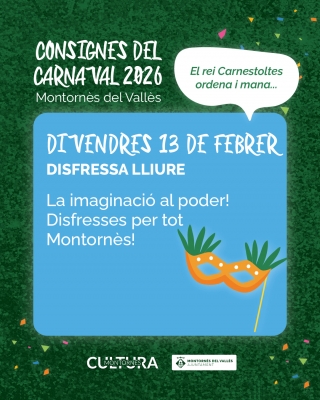 Consigna de Carnaval 2026 de divendres.