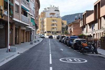 Finalitzades les obres de millora de l’avinguda de la Mare de Déu de Montserrat.