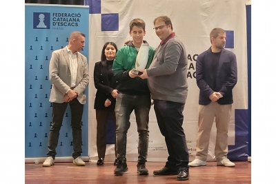 Alex Villa al Campionat de Catalunya d'Edats d'Escacs. (Imatge: Club d'Escacs Montornès)