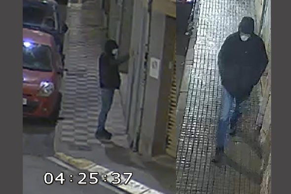 Imatge facilitada per la Policia Local d'una de les persones investigades com a autora dels actes.