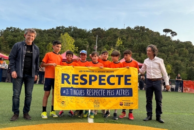 Los espartanos del Mogent de l'Escola Mogent, premi al respecte durant la competició.