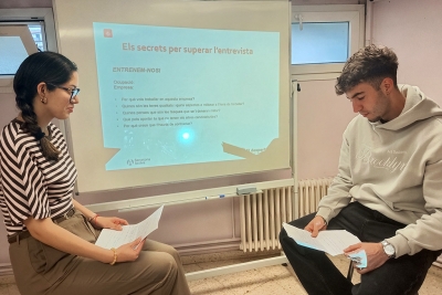 Al curs, els i les participants han treballat habilitats per afrontar una entrevista de feina.