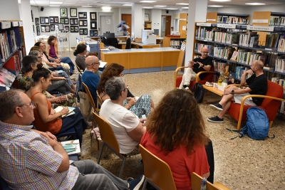Visita del poeta Melcion Mateu.